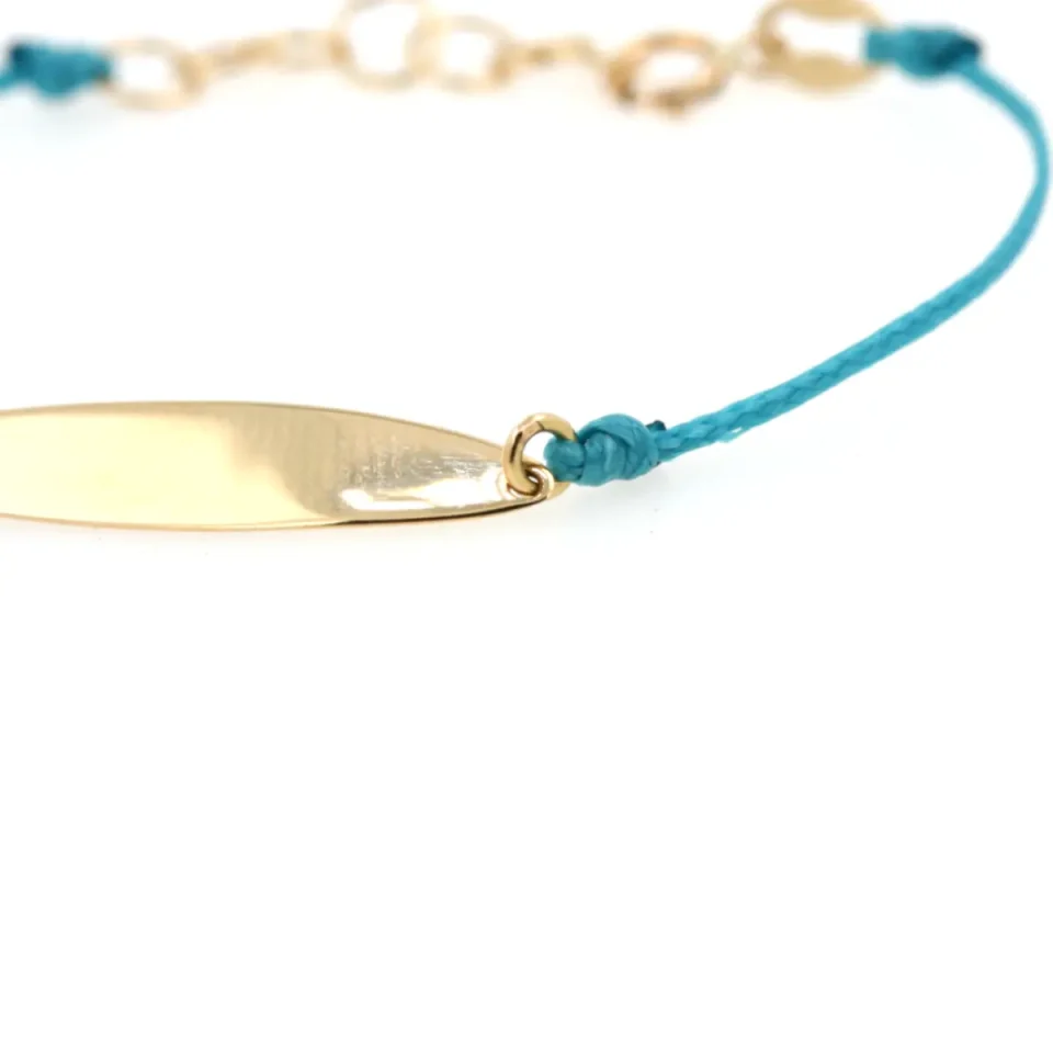 bracciale in oro con cordino