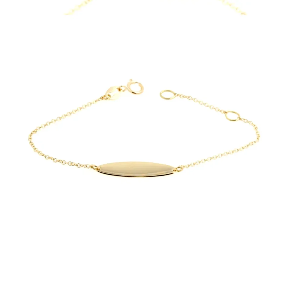 Bracciale neonato personalizzabile in oro