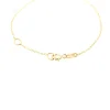 Bracciale neonato personalizzabile in oro con piastrina da incidere