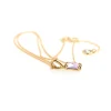 collana pendente viola in oro giallo