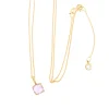 collana in oro con cristallo pendente viola